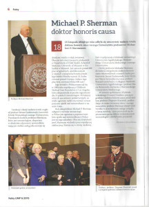 Sherman Honoris Causa Article in Polish Magazine